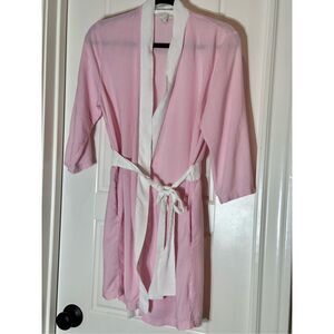 The Royal Standard size S/M pink and white striped robe